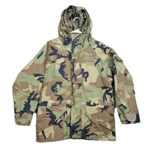 Woodland Camo Hooded Parka Small Reg TRU-SPEC H2O Proof ECWCS